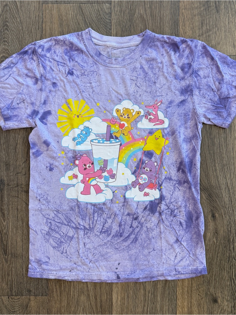 Care Bears x Boba Guys Purple Tie Dye T-Shirt
